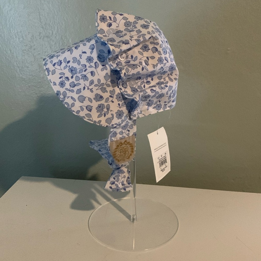 The Beaufort bonnet company Greenbriar bonnet blue floral print size XS NWT